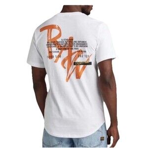 G-Star RAW Graphic Lash Back Print T-Shirt White Streetwear NWT